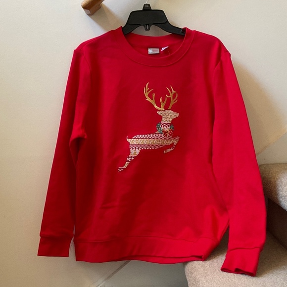 size xl, bust up to 48 inches, reindeer sweatshirt, new condition, last 🦌 one - Picture 2 of 8